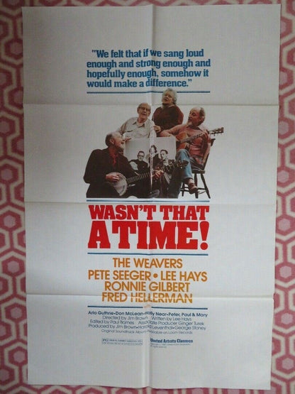 WASN'T THAT A TIME! US ONE SHEET POSTER THE WEAVERS 1982 Movie posters