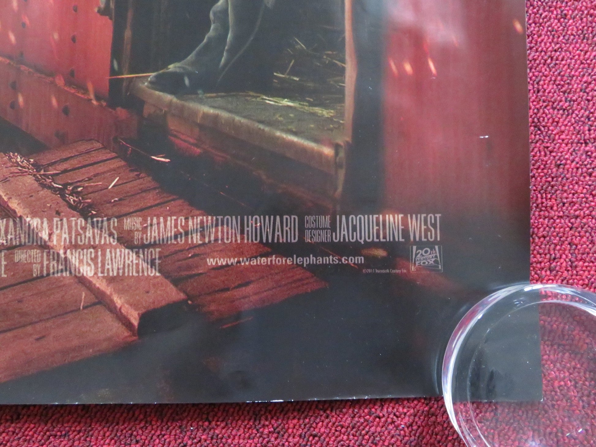 WATER FOR ELEPHANTS UK QUAD (30"x 40") ROLLED POSTER ROBERT PATTINSON 2011 Rendezvous Cinema Movie posters