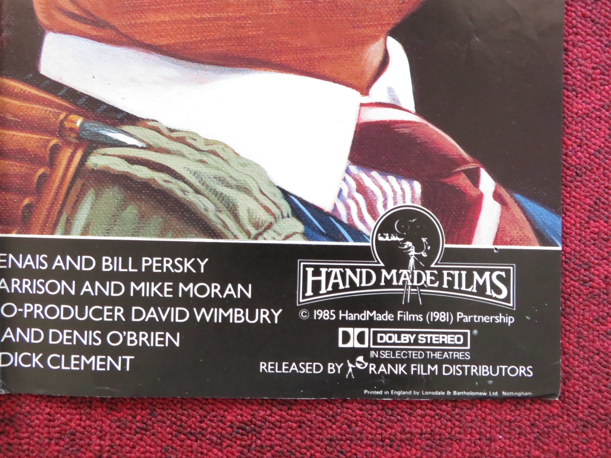 WATER UK QUAD POSTER FOLDED BILLY CONNOLLY MICHAEL CAINE 1985 Rendezvous Cinema Movie posters