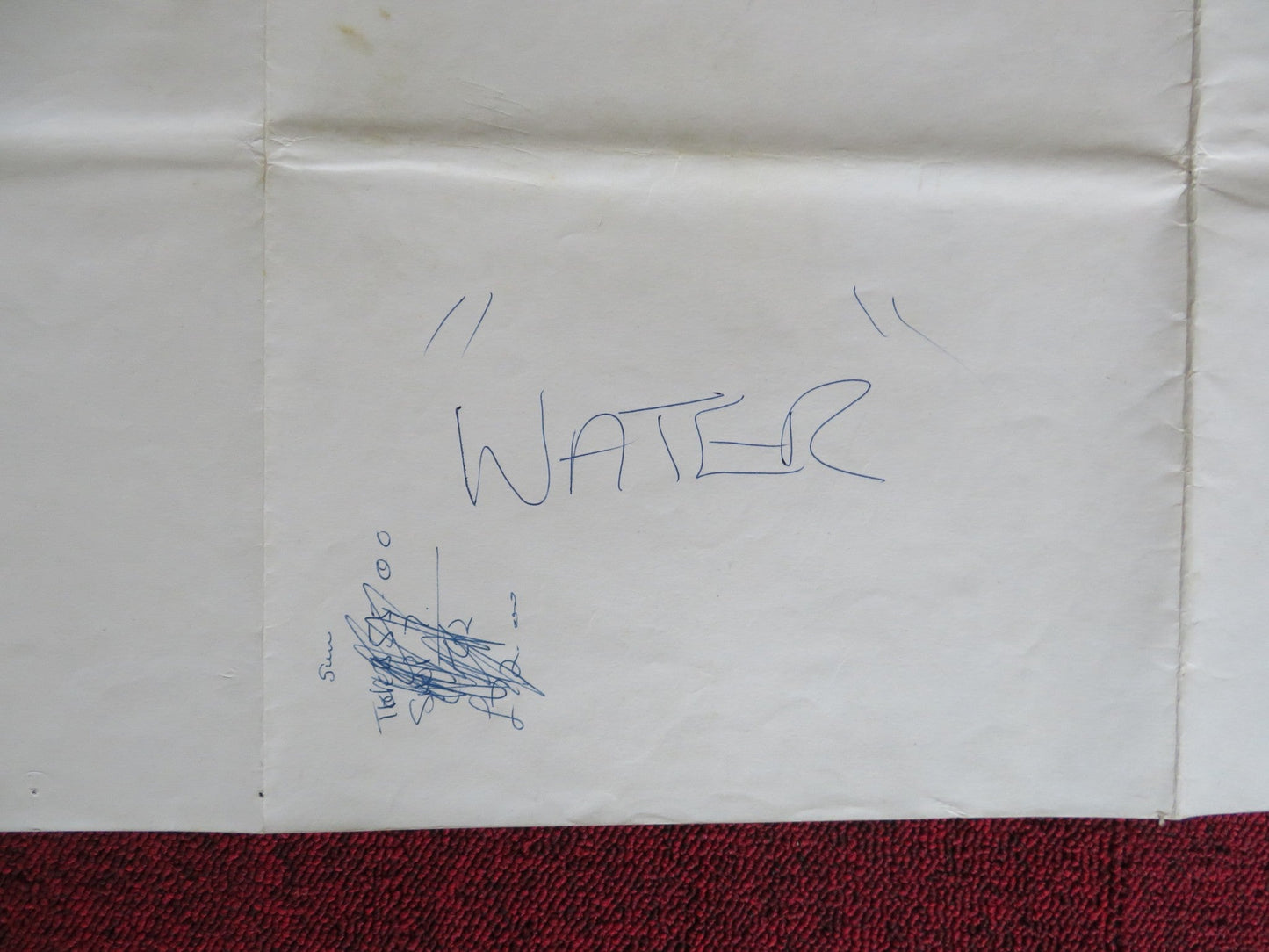 WATER UK QUAD POSTER FOLDED BILLY CONNOLLY MICHAEL CAINE 1985 Rendezvous Cinema Movie posters