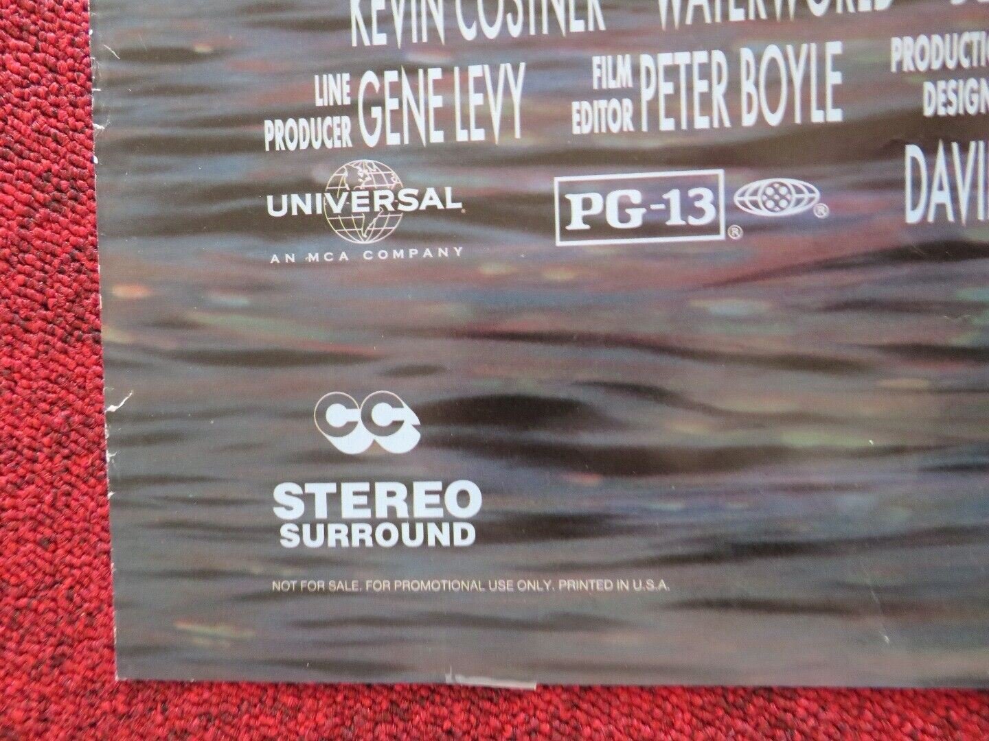 WATERWORLD VHS FOLDED US ONE SHEET POSTER KEVIN COSTNER DENNIS HOPPER 1995 Movie posters