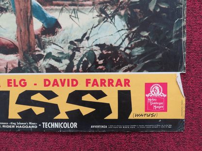 WATUSI - A ITALIAN FOTOBUSTA POSTER GEORGE MONTGOMERY TAINA ELG D. FARRAR 1959 Rendezvous Cinema Movie posters