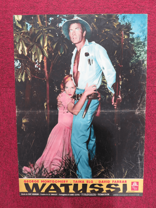 WATUSI - B ITALIAN FOTOBUSTA POSTER GEORGE MONTGOMERY TAINA ELG D. FARRAR 1959 Rendezvous Cinema Movie posters