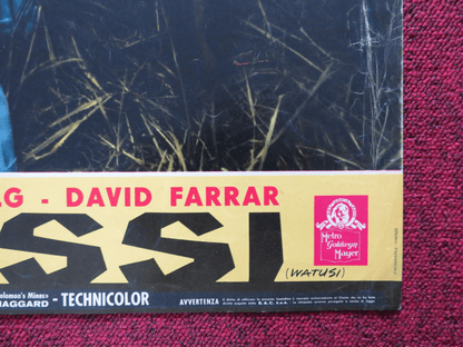 WATUSI - B ITALIAN FOTOBUSTA POSTER GEORGE MONTGOMERY TAINA ELG D. FARRAR 1959 Rendezvous Cinema Movie posters