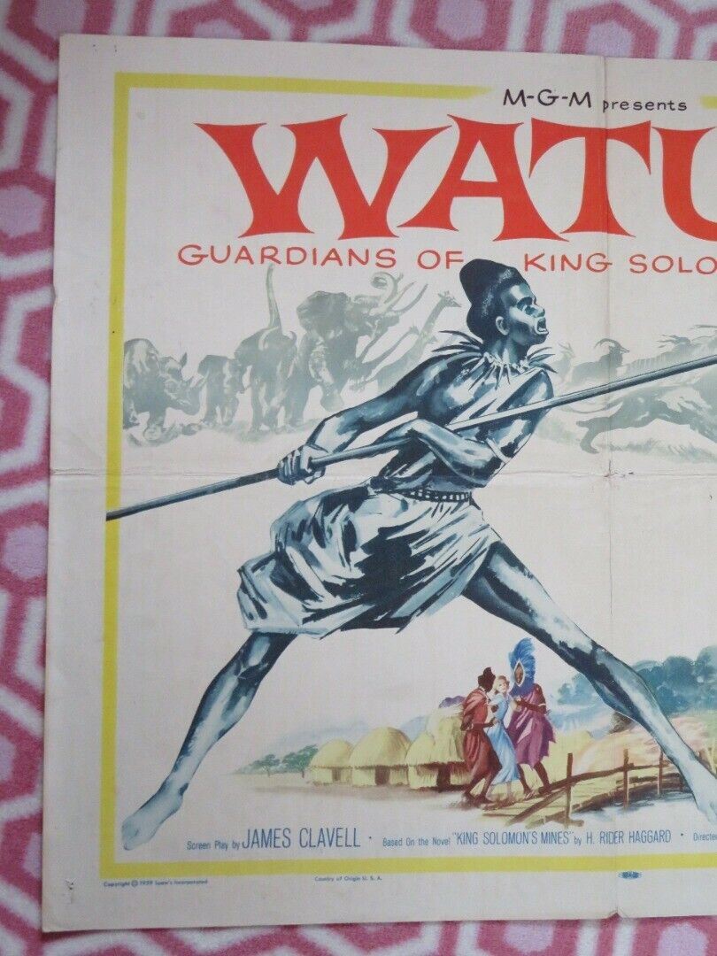 WATUSI US HALF SHEET (22"x 28") POSTER GEORGE MONTGOMERY 1959 - Rendezvous Cinema