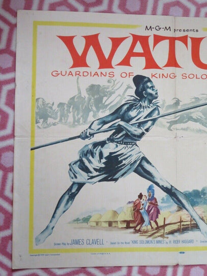 WATUSI US HALF SHEET (22"x 28") POSTER GEORGE MONTGOMERY 1959 - Rendezvous Cinema