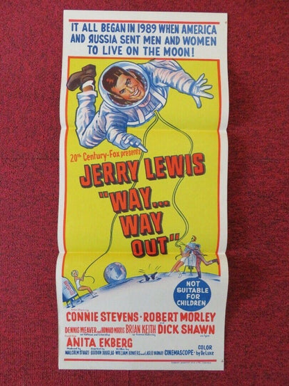 WAY WAY OUT FOLDED AUSTRALIAN DAYBILL POSTER Jerry Lewis Connie Stevens 1966 Movie posters