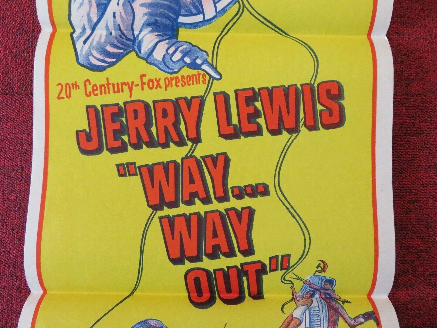 WAY WAY OUT FOLDED AUSTRALIAN DAYBILL POSTER Jerry Lewis Connie Stevens 1966 Movie posters