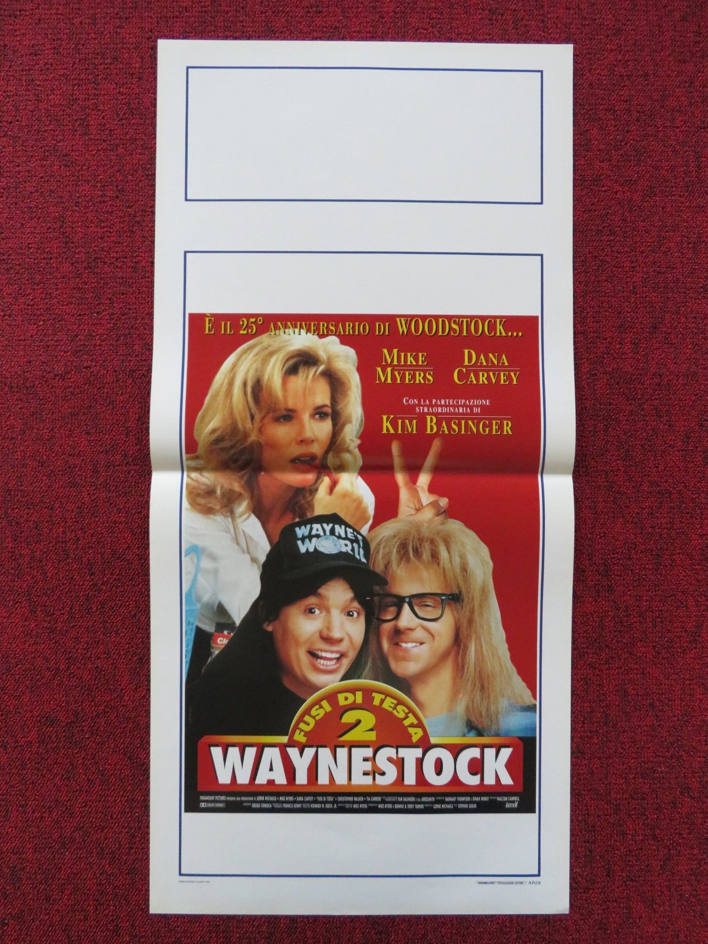 WAYNE'S WORLD 2 ITALIAN LOCANDINA POSTER MIKE MYERS DANA CARVEY 1994 Rendezvous Cinema Movie posters