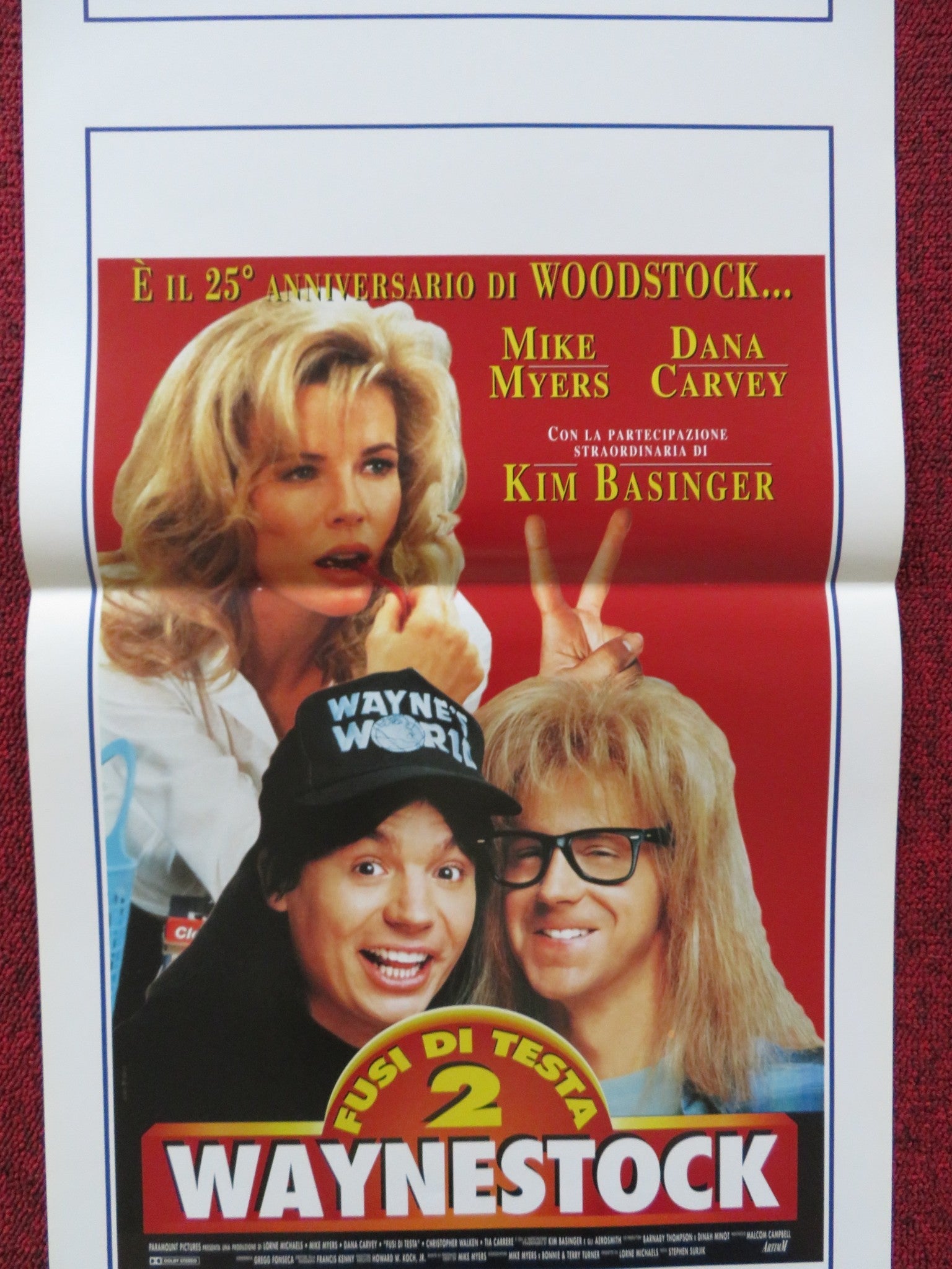 WAYNE'S WORLD 2 ITALIAN LOCANDINA POSTER MIKE MYERS DANA CARVEY 1994 Rendezvous Cinema Movie posters