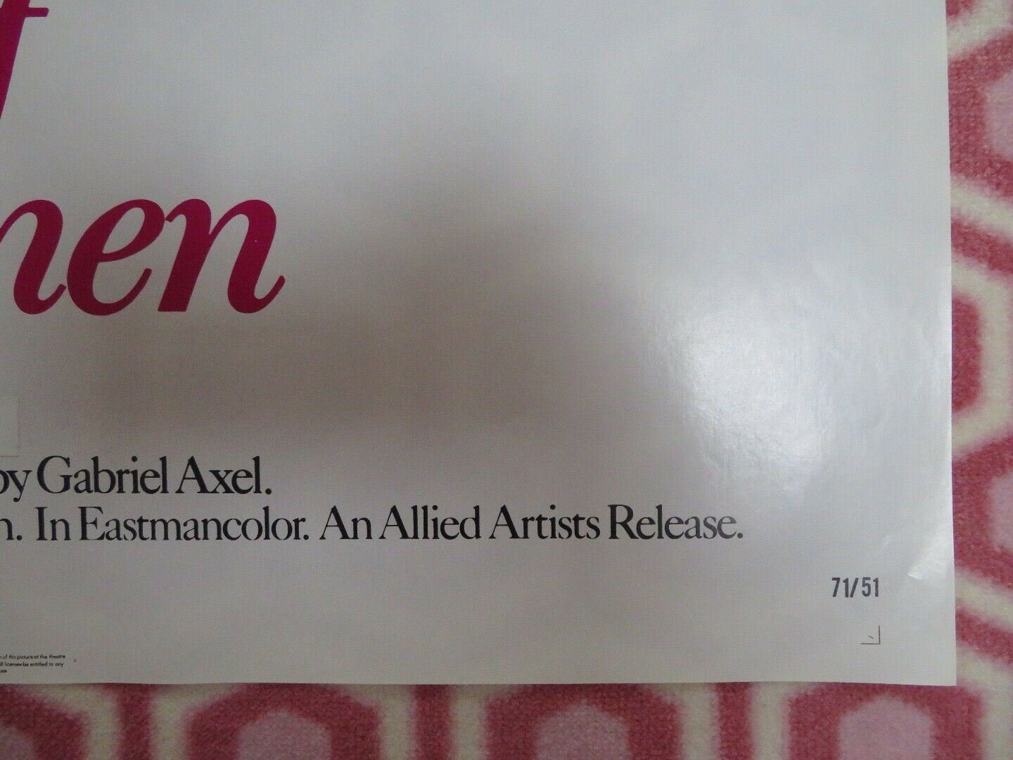 WAYS OF WOMEN US ONE SHEET POSTER GABRIEL AXEL 1970 Movie posters