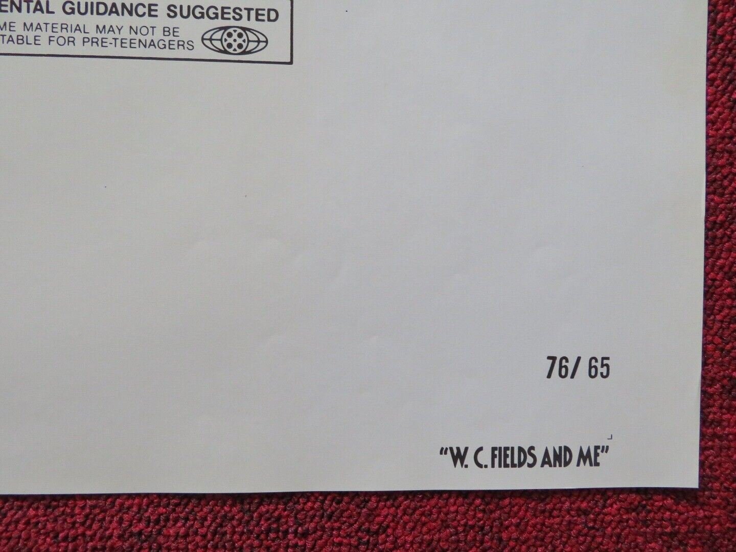 W.C. FIELDS AND ME FOLDED US ONE SHEET POSTER ROD STEIGER VALERIE PERRINE 1976 Movie posters