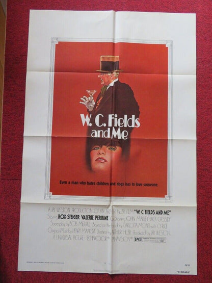 W.C. FIELDS AND ME FOLDED US ONE SHEET POSTER ROD STEIGER VALERIE PERRINE 1976 Movie posters