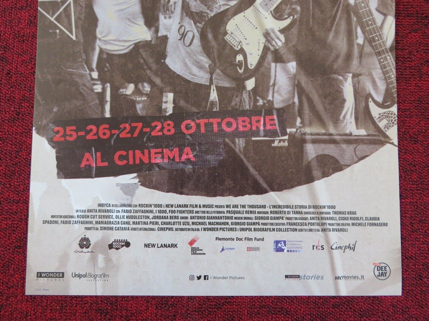 WE ARE THE THOUSAND ITALIAN LOCANDINA (26.5"x12.5") POSTER ANITA RIVAROLI 2020 Rendezvous Cinema Movie posters