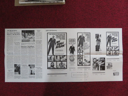 WE SHALL RETURN UNCUT EXHIBITOR FOLDED PRESS BOOK CESAR ROMERO 1963 Rendezvous Cinema Movie posters