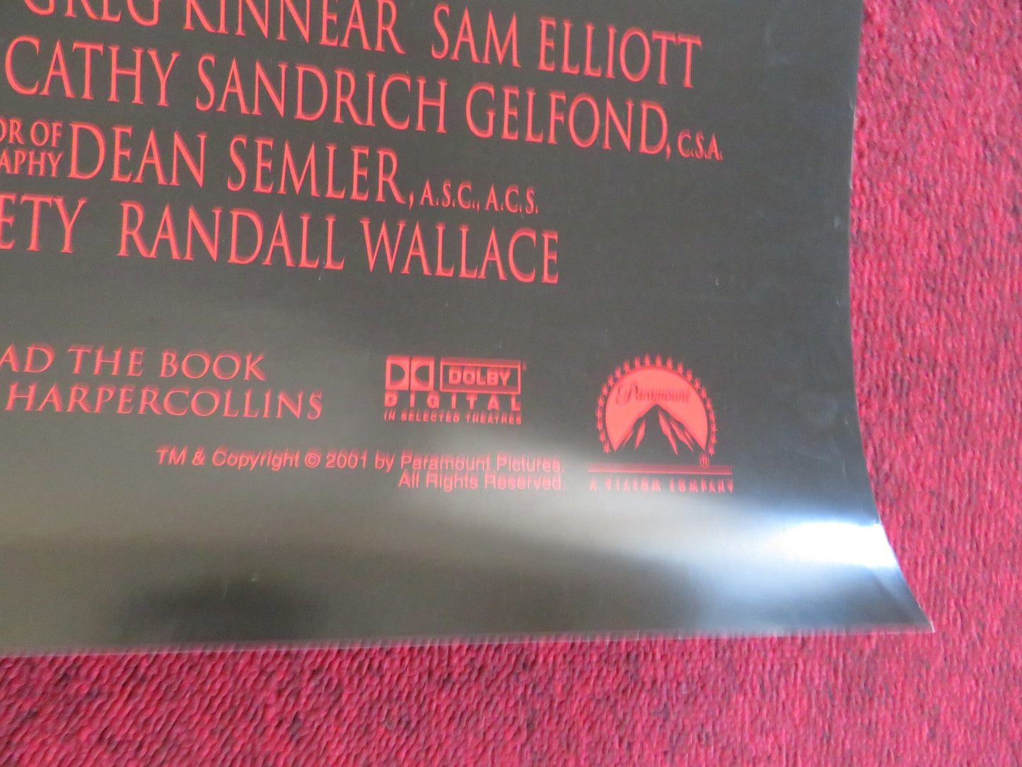 WE WERE SOLDIERS US ONE SHEET ROLLED POSTER MEL GIBSON MADELEINE STOWE 2002 Rendezvous Cinema Movie posters