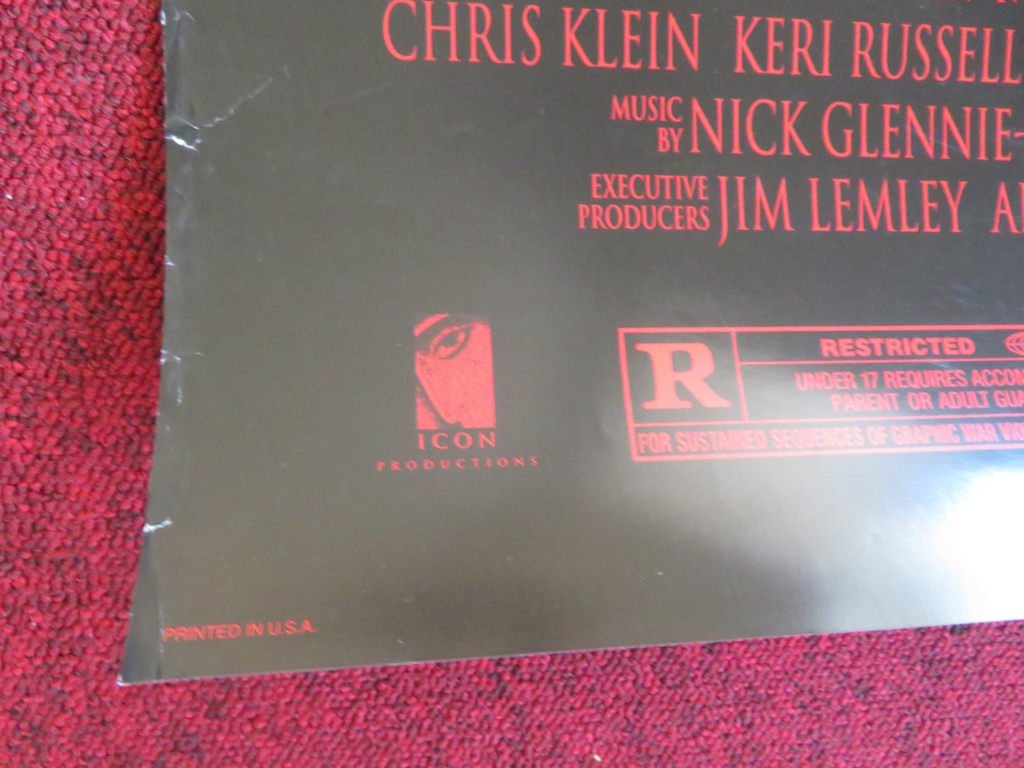 WE WERE SOLDIERS US ONE SHEET ROLLED POSTER MEL GIBSON MADELEINE STOWE 2002 Rendezvous Cinema Movie posters