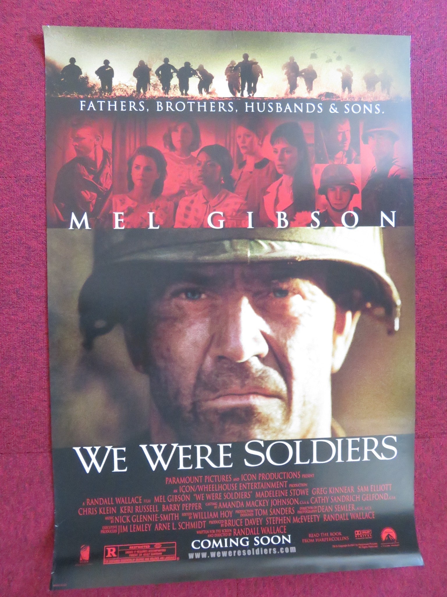 WE WERE SOLDIERS US ONE SHEET ROLLED POSTER MEL GIBSON MADELEINE STOWE 2002 Rendezvous Cinema Movie posters
