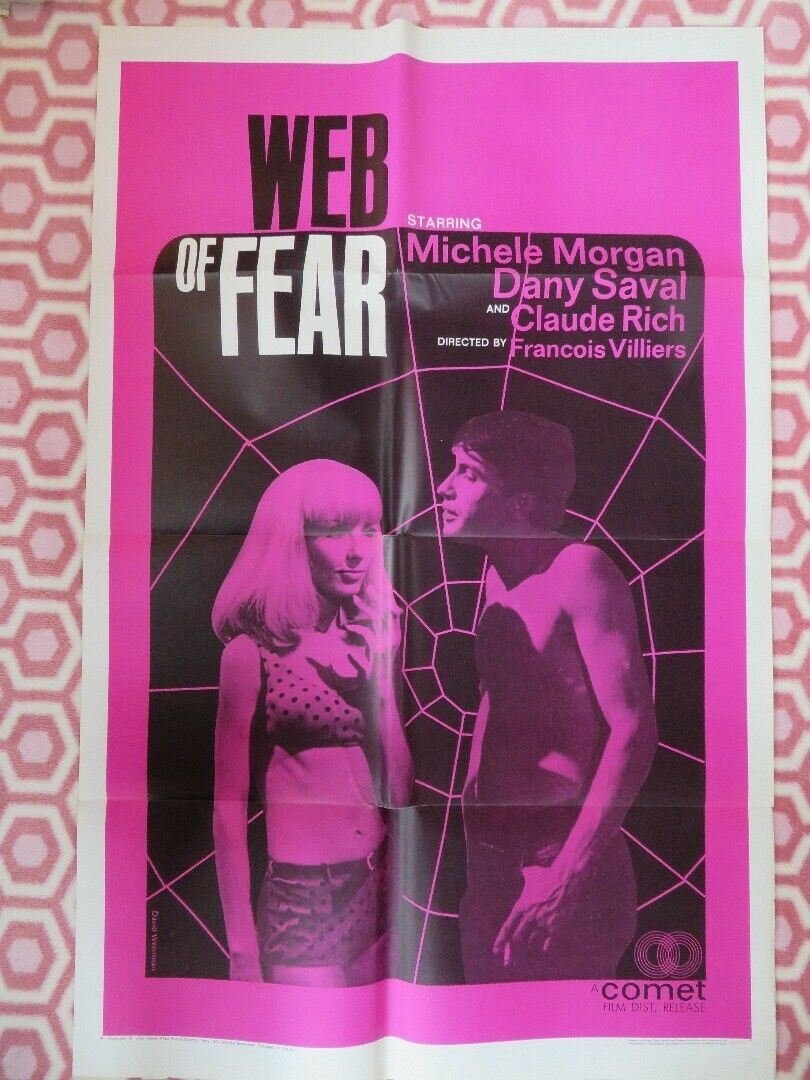 WEB OF FEAR 1966 US ONE SHEET POSTER FRANCOIS VILLIERS M MORGAN RARE Movie posters