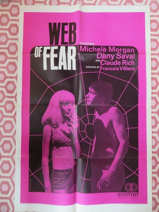 WEB OF FEAR 1966 US ONE SHEET POSTER FRANCOIS VILLIERS M MORGAN RARE Movie posters