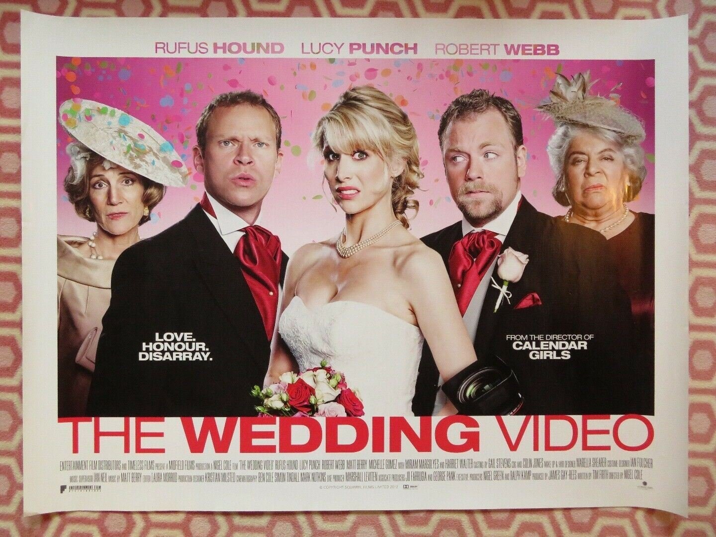 WEDDING VIDEO QUAD (30"x 40") ROLLED POSTER RUFUS HOUND LUCY PUNCH ROBERT WEBB Movie posters