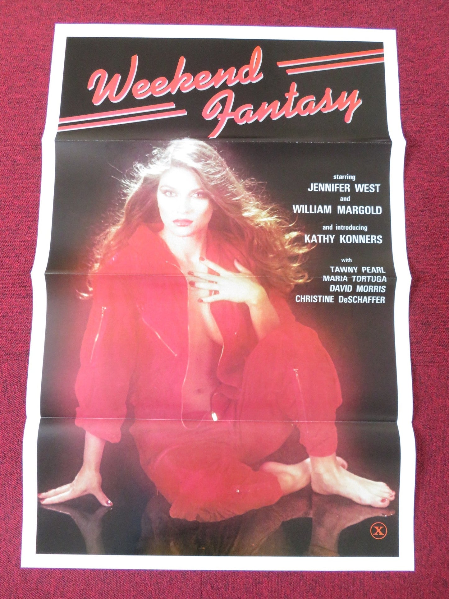 WEEKEND FANTASY US TRI FOLDED ONE SHEET ROLLED POSTER JENNIFER WEST 1984 Rendezvous Cinema Movie posters