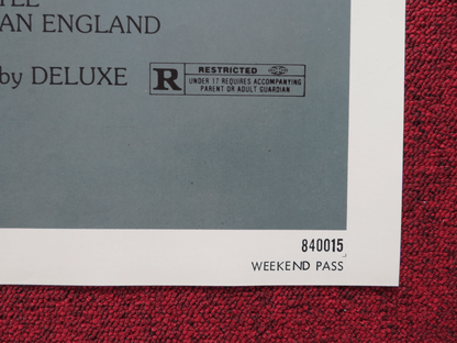 WEEKEND PASS FOLDED US ONE SHEET POSTER D.W BROWN PETER ELLENSTEIN 1984 Rendezvous Cinema Movie posters