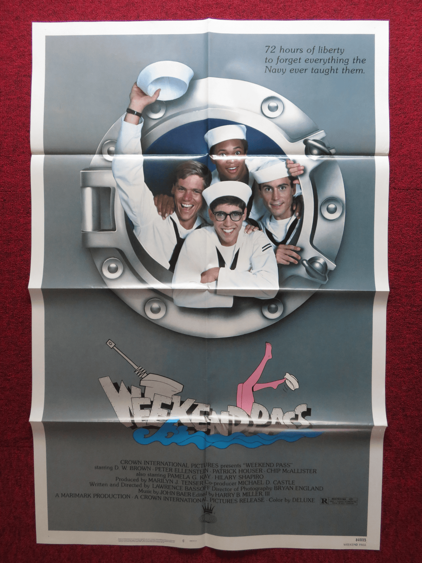 WEEKEND PASS FOLDED US ONE SHEET POSTER D.W BROWN PETER ELLENSTEIN 1984 Rendezvous Cinema Movie posters