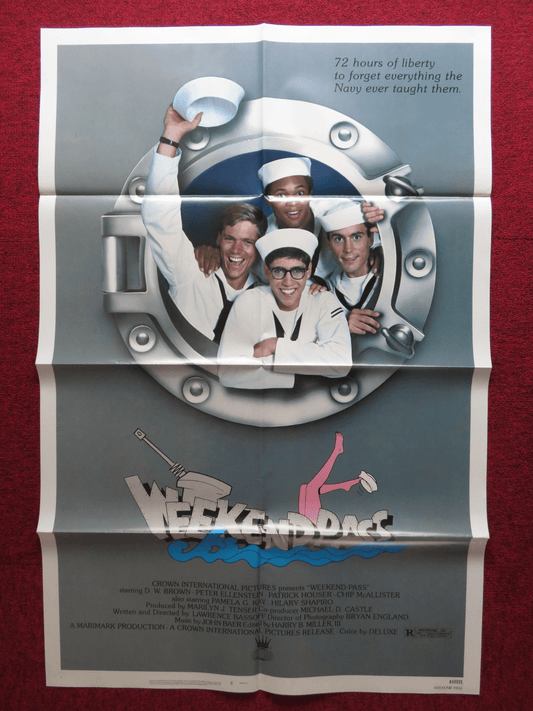 WEEKEND PASS FOLDED US ONE SHEET POSTER D.W BROWN PETER ELLENSTEIN 1984 Rendezvous Cinema Movie posters