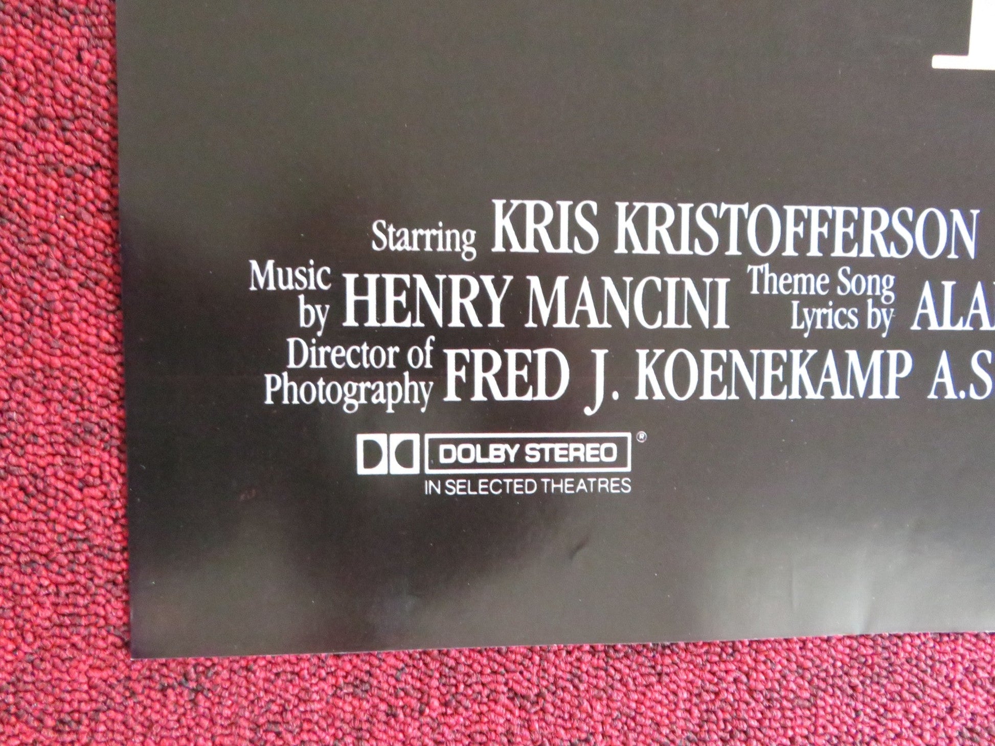 WELCOME HOME FOLDED US ONE SHEET POSTER KRIS KRISTOFFERSON JOBETH WILLIAMS 1989 Rendezvous Cinema Movie posters