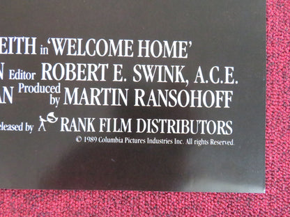WELCOME HOME FOLDED US ONE SHEET POSTER KRIS KRISTOFFERSON JOBETH WILLIAMS 1989 Rendezvous Cinema Movie posters