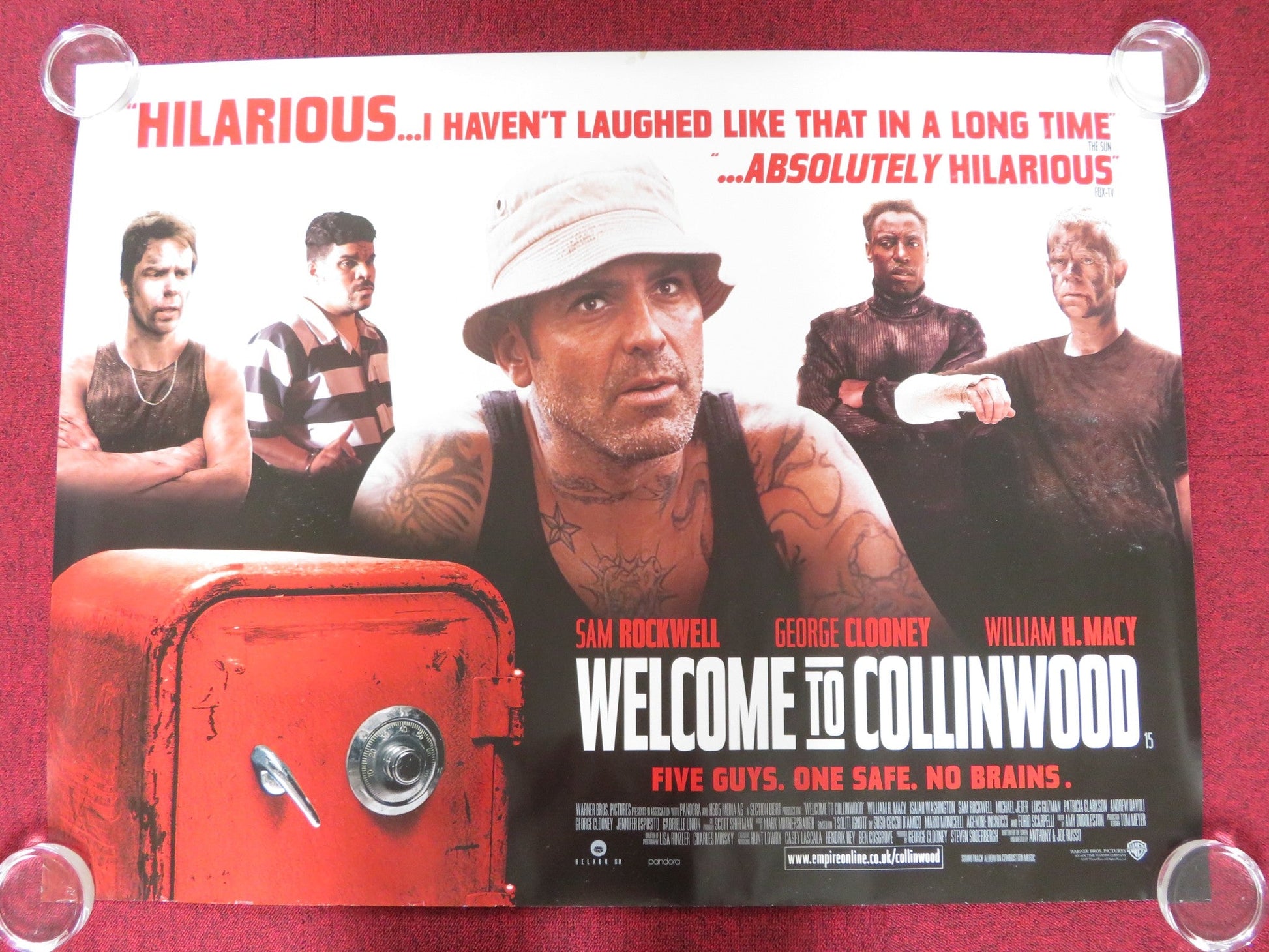 WELCOME TO COLLINWOOD UK QUAD ROLLED POSTER GEORGE CLOONEY SAM ROCKWELL 2002 Rendezvous Cinema Movie posters