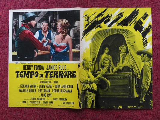 WELCOME TO HARD TIMES - B ITALIAN FOTOBUSTA POSTER HENRY FONDA JANICE RULE 1967 Rendezvous Cinema Movie posters