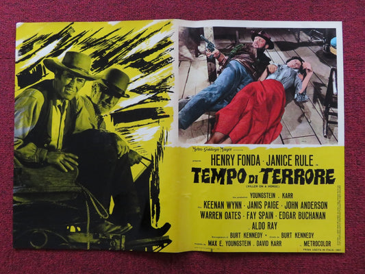 WELCOME TO HARD TIMES - C ITALIAN FOTOBUSTA POSTER HENRY FONDA JANICE RULE 1967 Rendezvous Cinema Movie posters