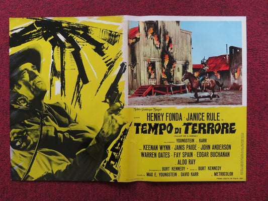 WELCOME TO HARD TIMES - D ITALIAN FOTOBUSTA POSTER HENRY FONDA JANICE RULE 1967 Rendezvous Cinema Movie posters