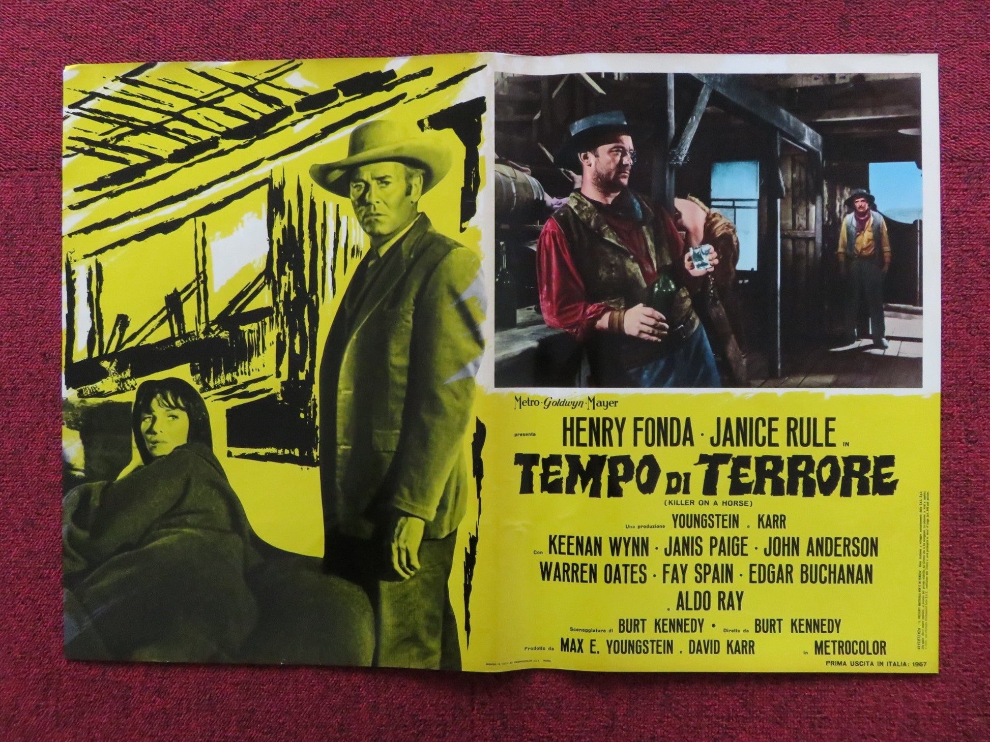 WELCOME TO HARD TIMES - E ITALIAN FOTOBUSTA POSTER HENRY FONDA JANICE RULE 1967 Rendezvous Cinema Movie posters