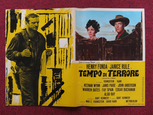 WELCOME TO HARD TIMES - F ITALIAN FOTOBUSTA POSTER HENRY FONDA JANICE RULE 1967 Rendezvous Cinema Movie posters