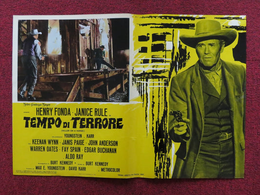WELCOME TO HARD TIMES - G ITALIAN FOTOBUSTA POSTER HENRY FONDA JANICE RULE 1967 Rendezvous Cinema Movie posters