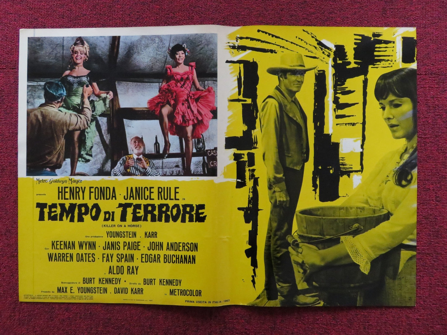 WELCOME TO HARD TIMES - H ITALIAN FOTOBUSTA POSTER HENRY FONDA JANICE RULE 1967 Rendezvous Cinema Movie posters