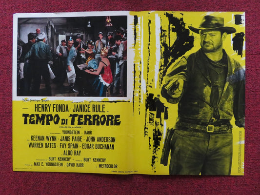 WELCOME TO HARD TIMES - I ITALIAN FOTOBUSTA POSTER HENRY FONDA JANICE RULE 1967 Rendezvous Cinema Movie posters