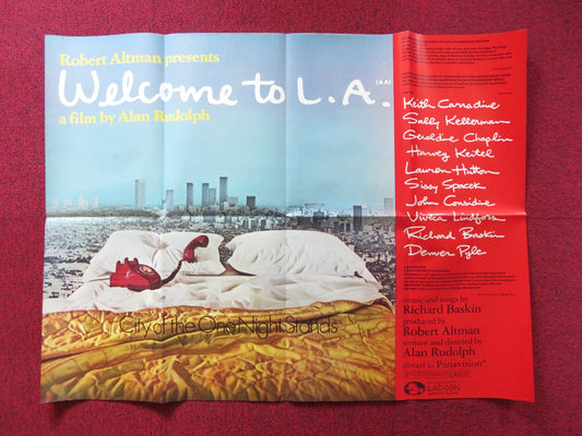 WELCOME TO L.A. UK QUAD POSTER FOLDED HARVEY KEITEL KEITH CARRADINE 1976 Rendezvous Cinema Movie posters