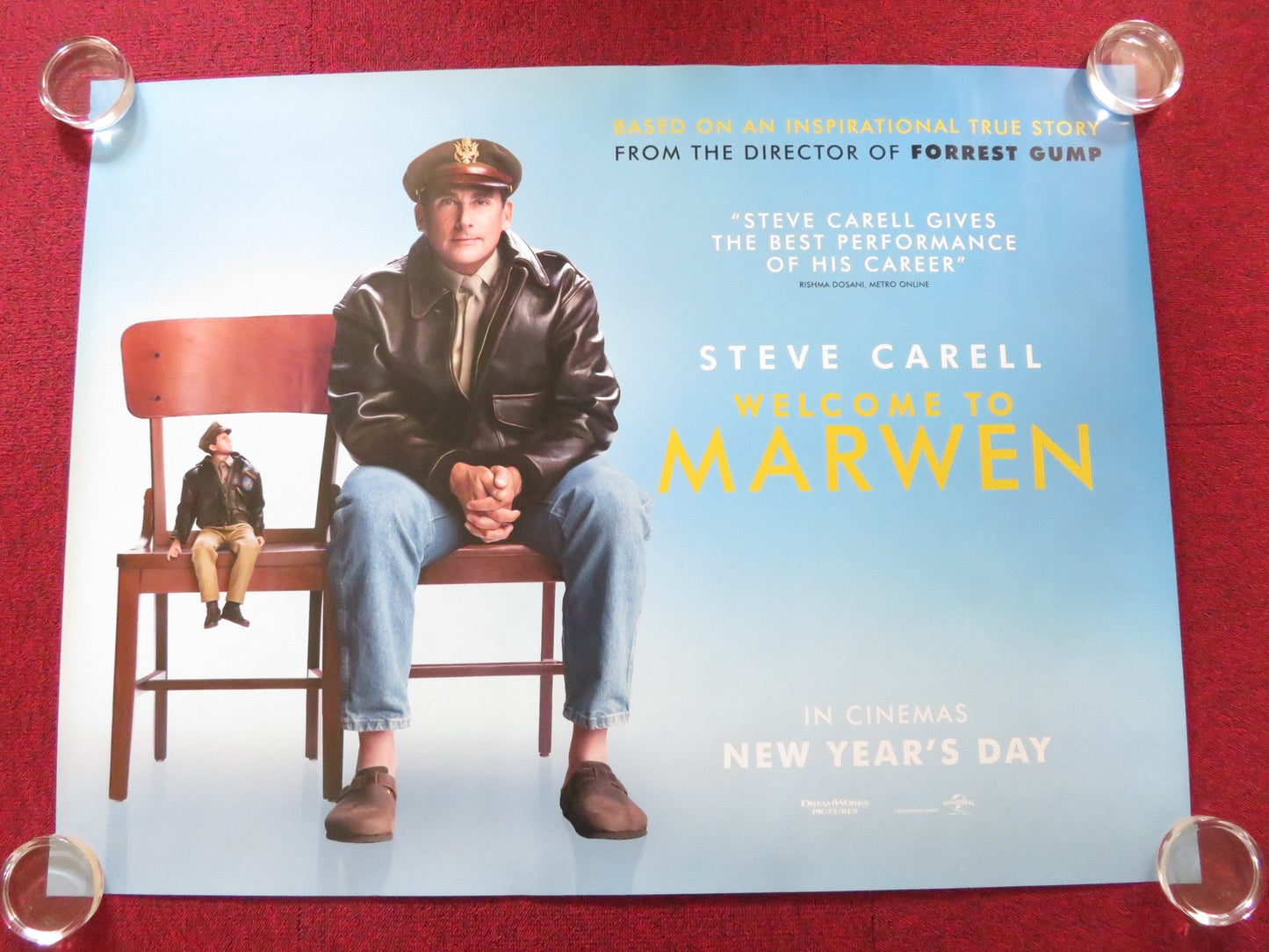 WELCOME TO MARWEN UK QUAD (30"x 40") ROLLED POSTER STEVE CARELL 2018 Rendezvous Cinema Movie posters