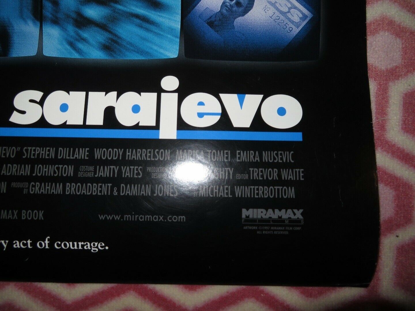 WELCOME TO SARAJEVO US ONE SHEET ROLLED POSTER STEPEN DILLANE 1997 - Rendezvous Cinema