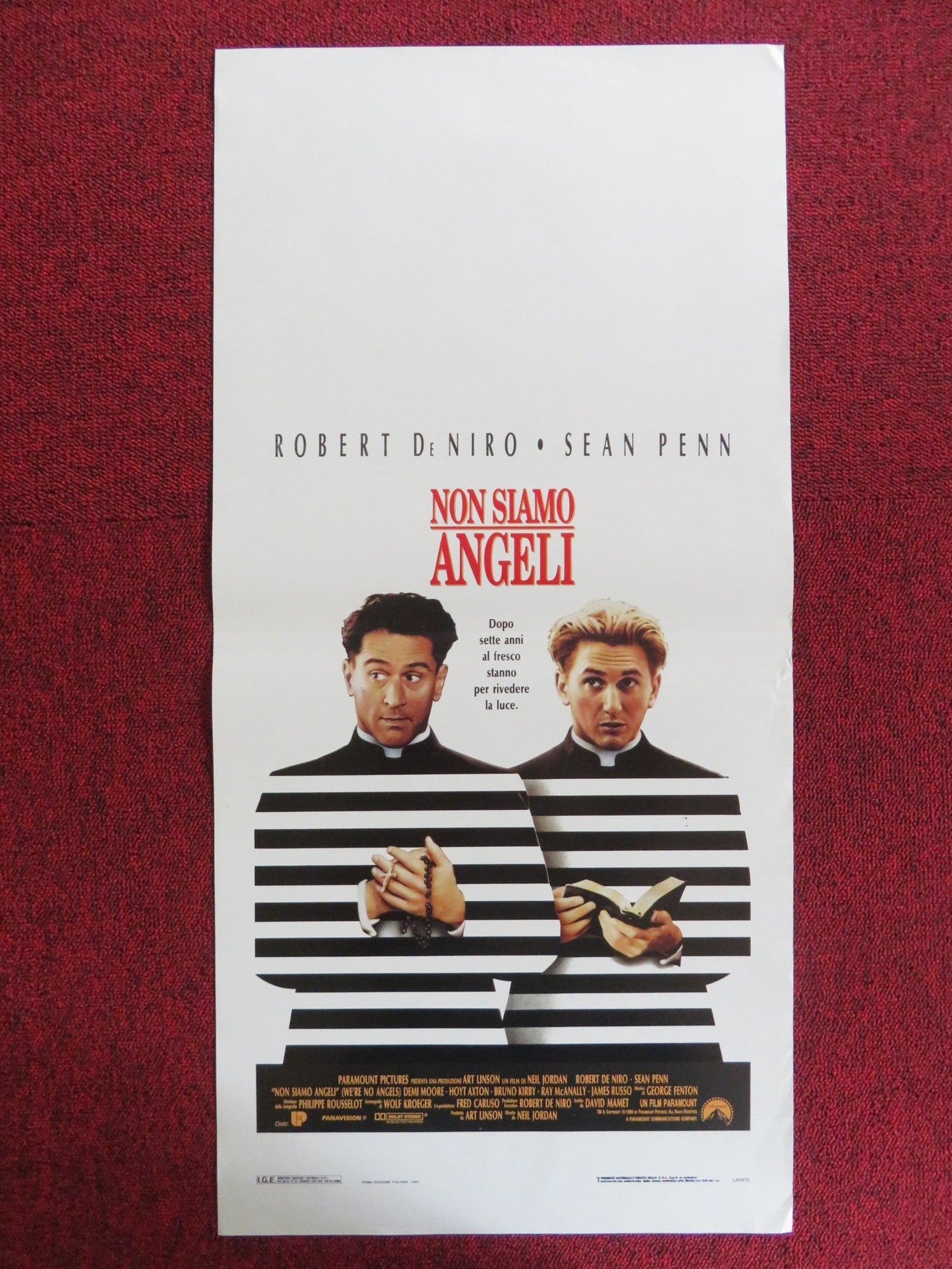 WE'RE NO ANGELS ITALIAN LOCANDINA POSTER ROBERT DE NIRO SEAN PENN 1990 Rendezvous Cinema Movie posters
