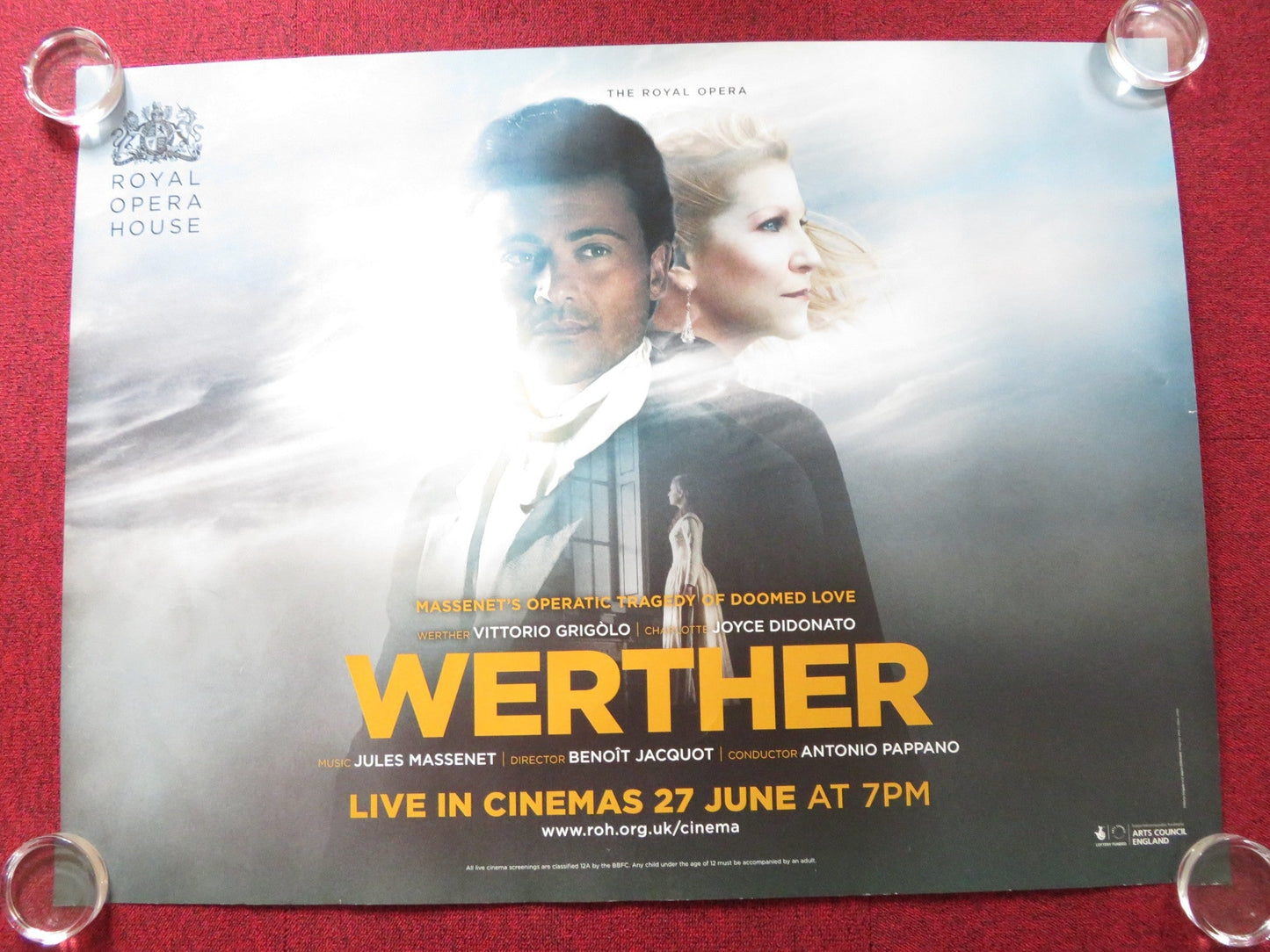 WERTHER UK QUAD (30"x 40") ROLLED POSTER VITTORIO GRIGOLO 2016 Rendezvous Cinema Movie posters