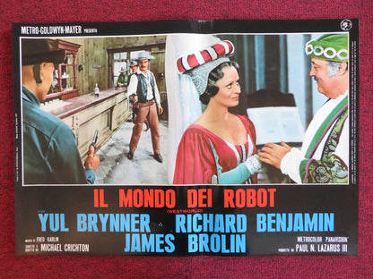 WESTWORLD - F ITALIAN FOTOBUSTA POSTER YUL BRYNNER JAMES BROLIN 1973 Rendezvous Cinema Movie posters