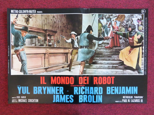 WESTWORLD - G ITALIAN FOTOBUSTA POSTER YUL BRYNNER JAMES BROLIN 1973 Rendezvous Cinema Movie posters