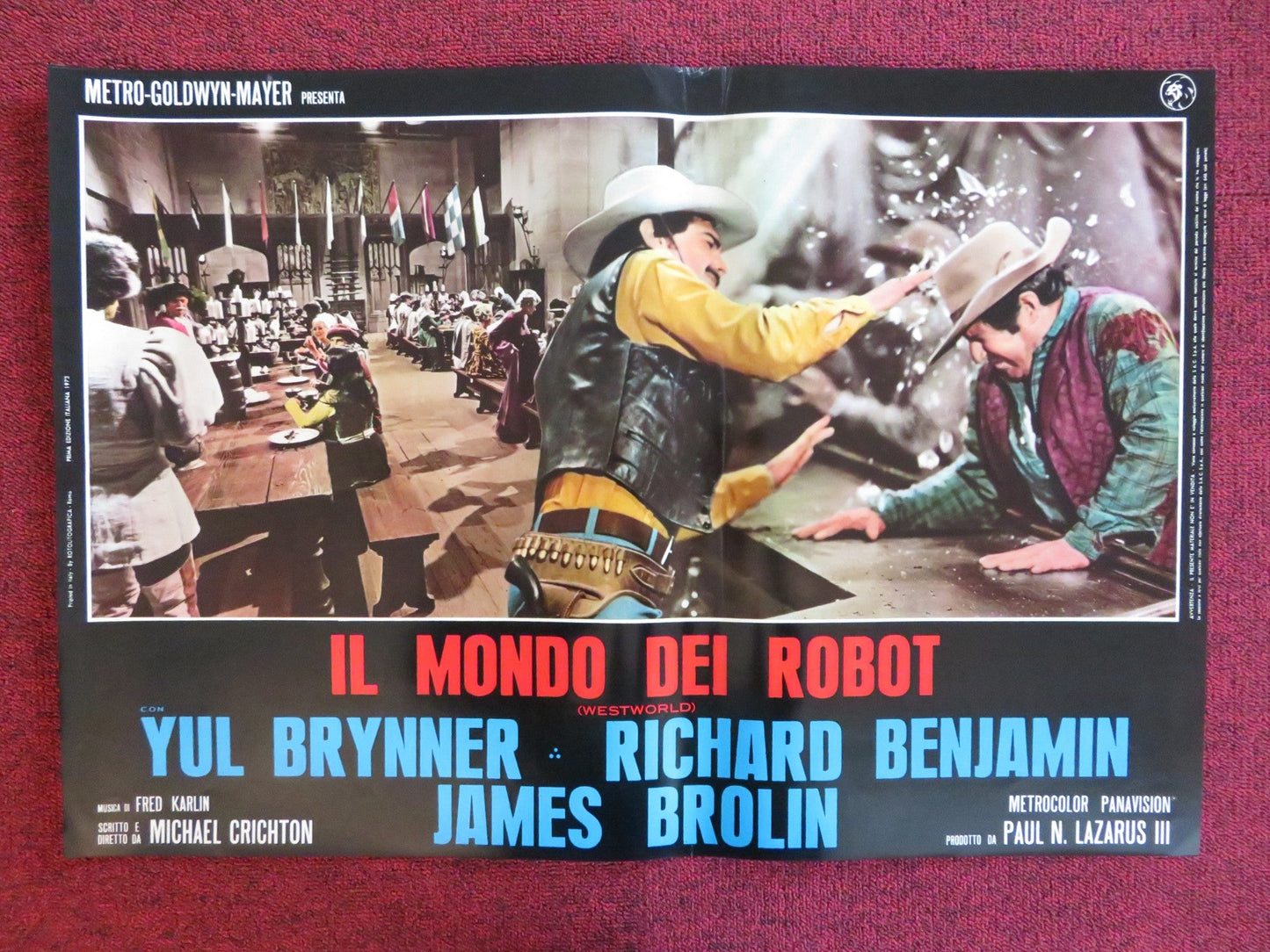 WESTWORLD - I ITALIAN FOTOBUSTA POSTER YUL BRYNNER JAMES BROLIN 1973 Rendezvous Cinema Movie posters