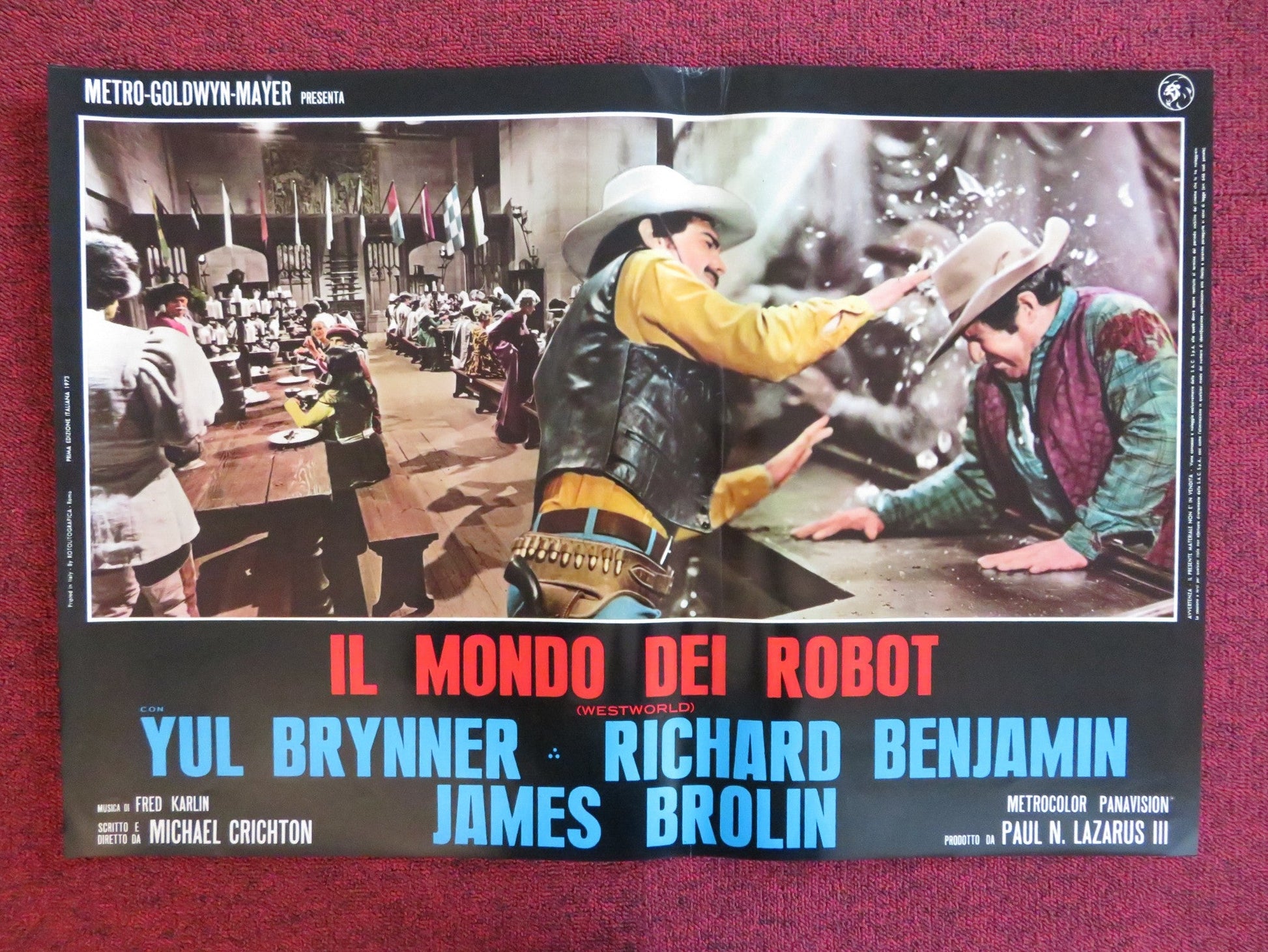 WESTWORLD - I ITALIAN FOTOBUSTA POSTER YUL BRYNNER JAMES BROLIN 1973 Rendezvous Cinema Movie posters