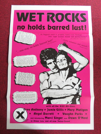 WET ROCK US TRI FOLDED ONE SHEET ROLLED POSTER BREE ANTHONY JAMIE GILLIS 1975 Rendezvous Cinema Movie posters